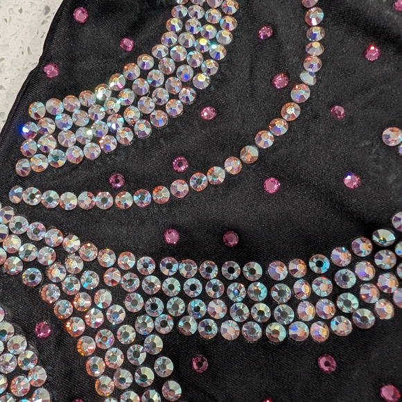 COMPETITION Ozone gymnastics Leotard Warrior Style FULLY BLINGED Double Lined CL - Picture 6 of 11